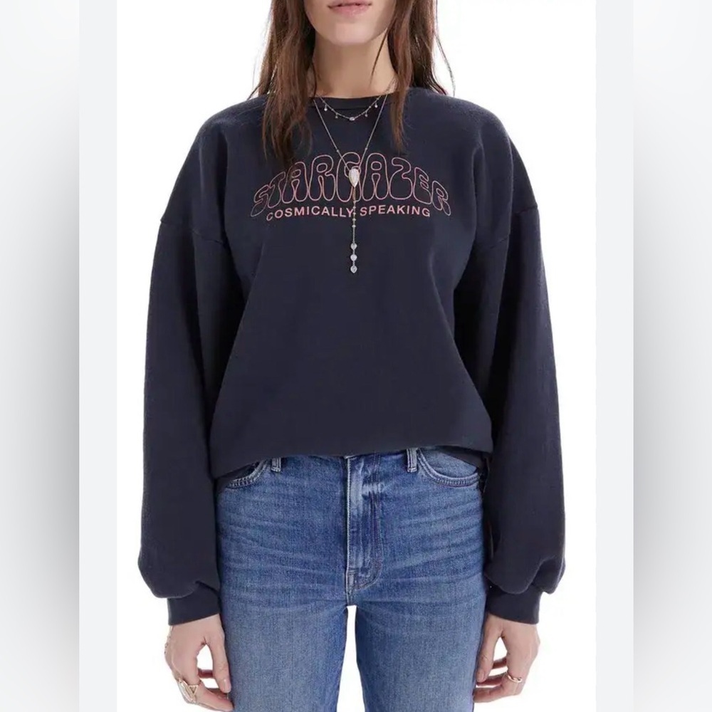 Mother stargazer varsity sweater sweatshirt xs - small oversized comfort